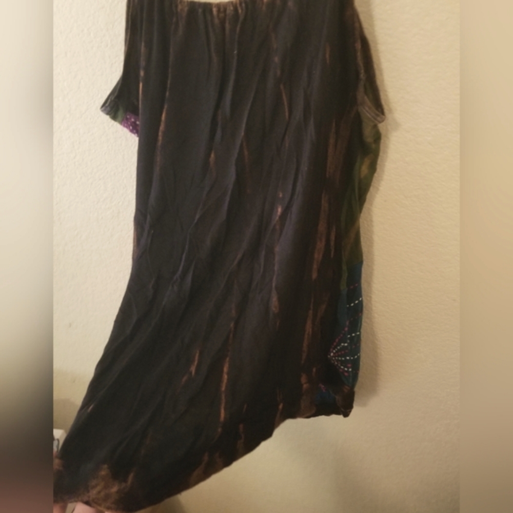 Boho Tie Dye Tank Top. Purple. Red. Black. Summer. Bohemian. - Picture 6 of 15